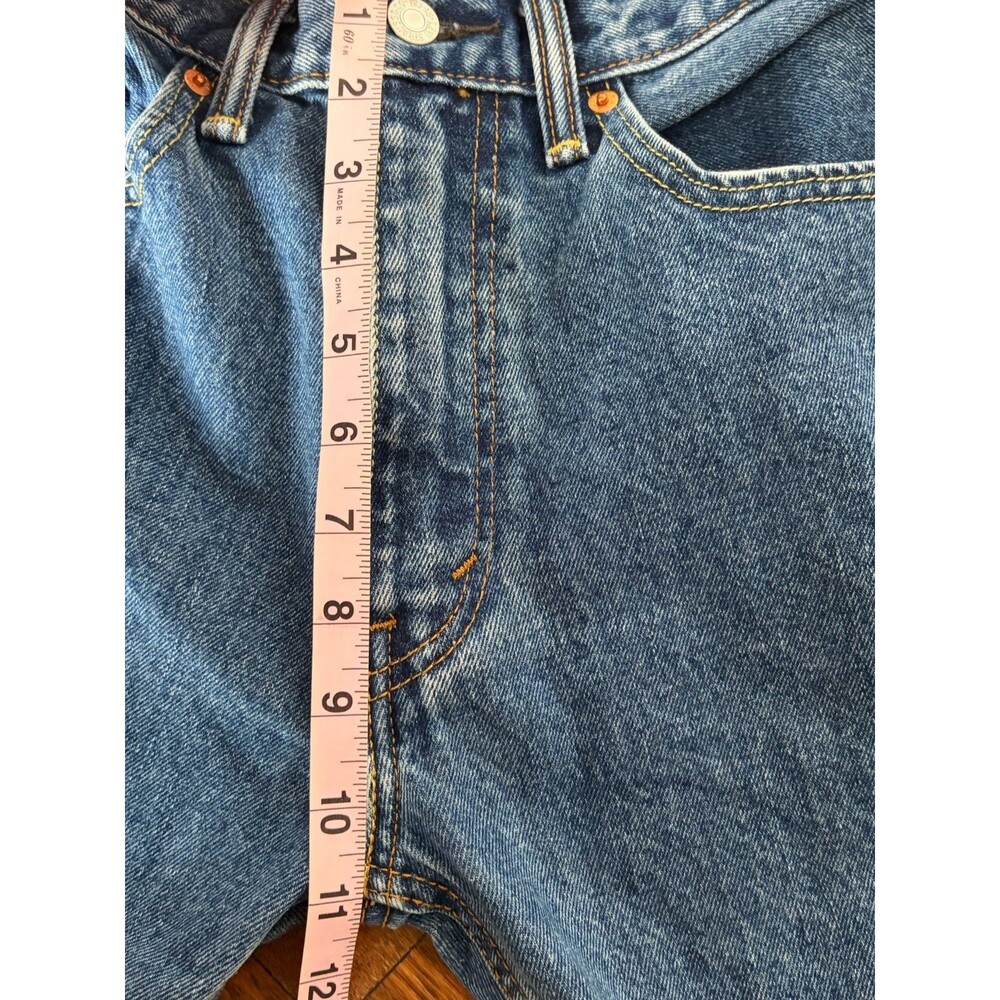 Levis 505 Jeans Mens 32x30 Straight Leg Regular Fit Dark Wash 100% Cotton Cowboy - Picture 13 of 14